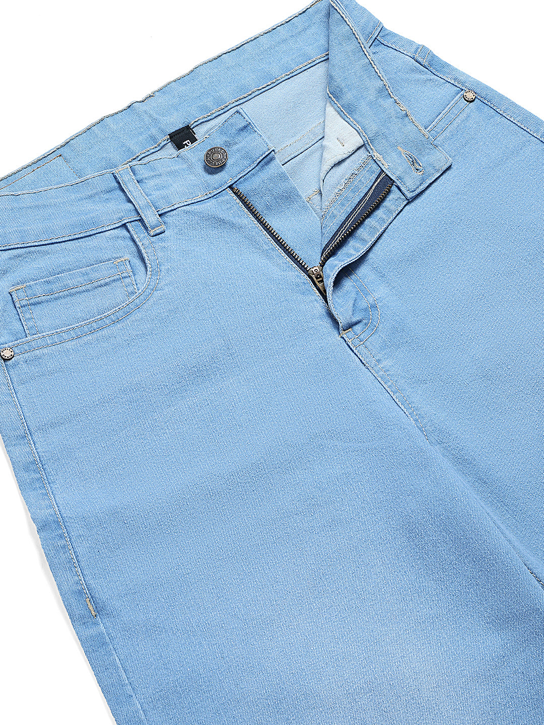 PUELLA Women Light Blue High-Rise Wide-Leg Jeans