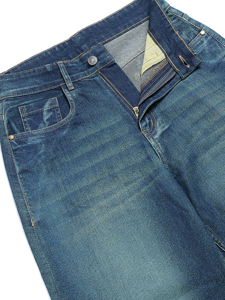 PUELLA Women Dark Green-Toned Washed High-Rise Wide-Leg Jeans