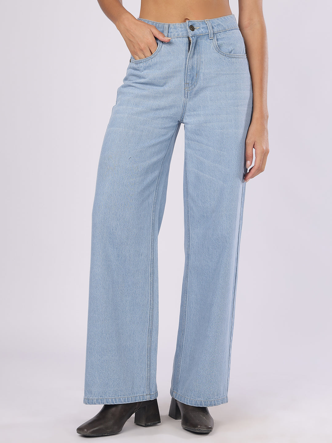 Women’s Light Blue Straight Fit Denim Jeans