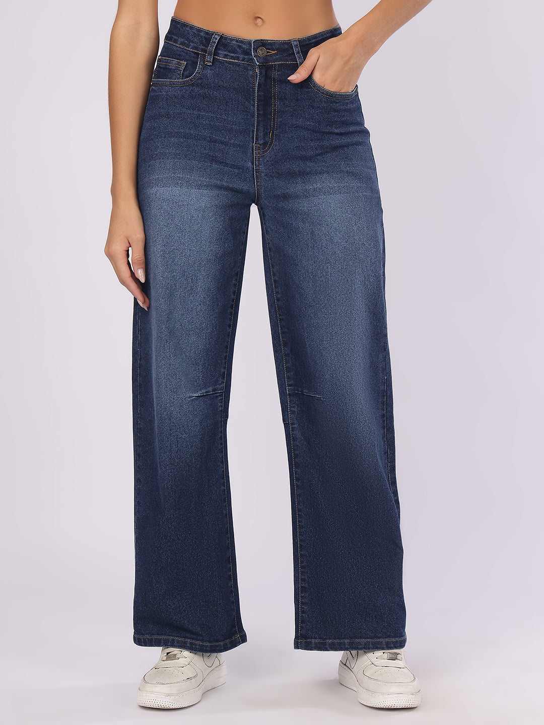 Women’s Dark Blue Straight Fit Denim Jeans