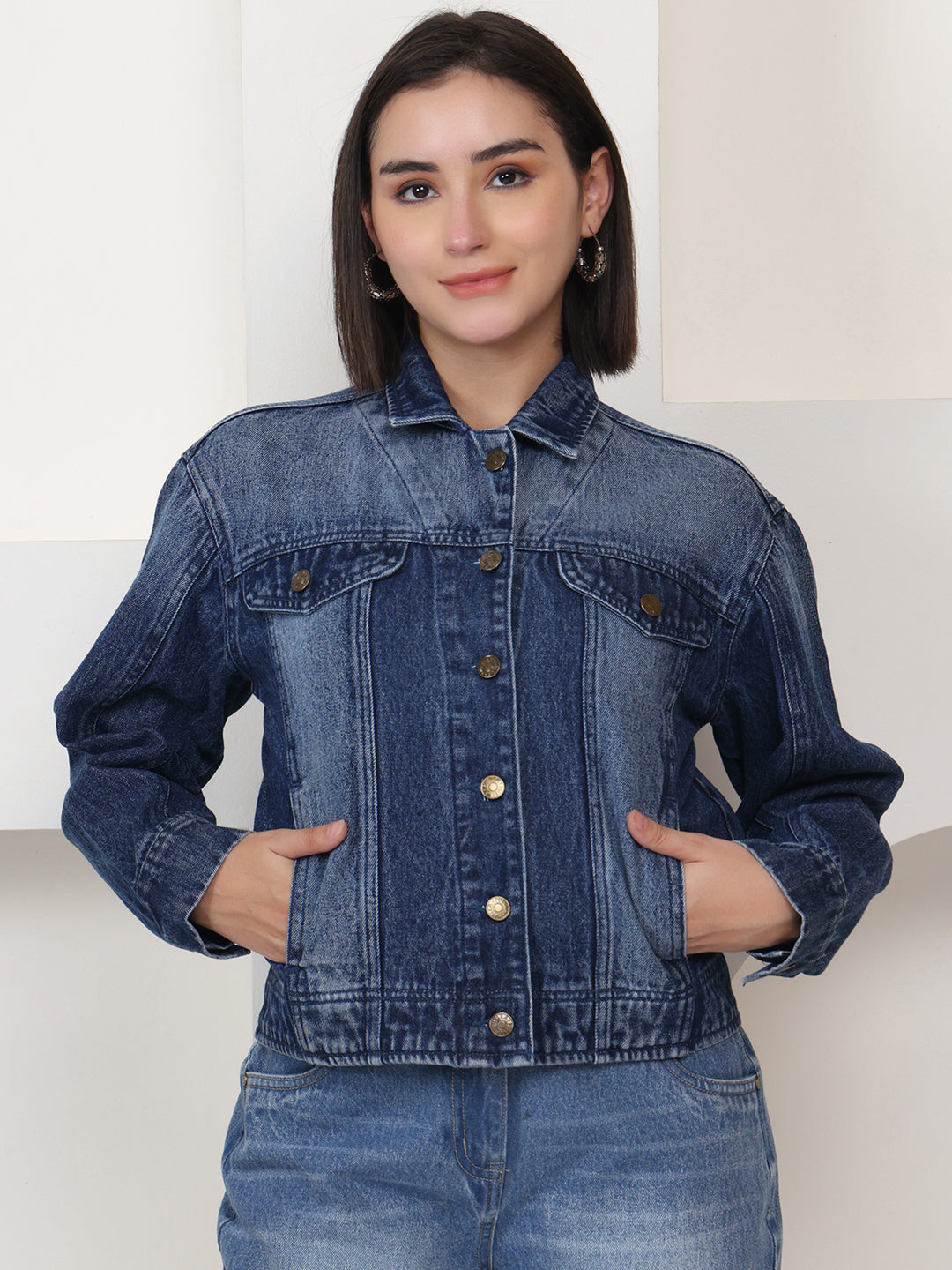 PUELLA Essential Blue Regular-Fit Denim Jacket