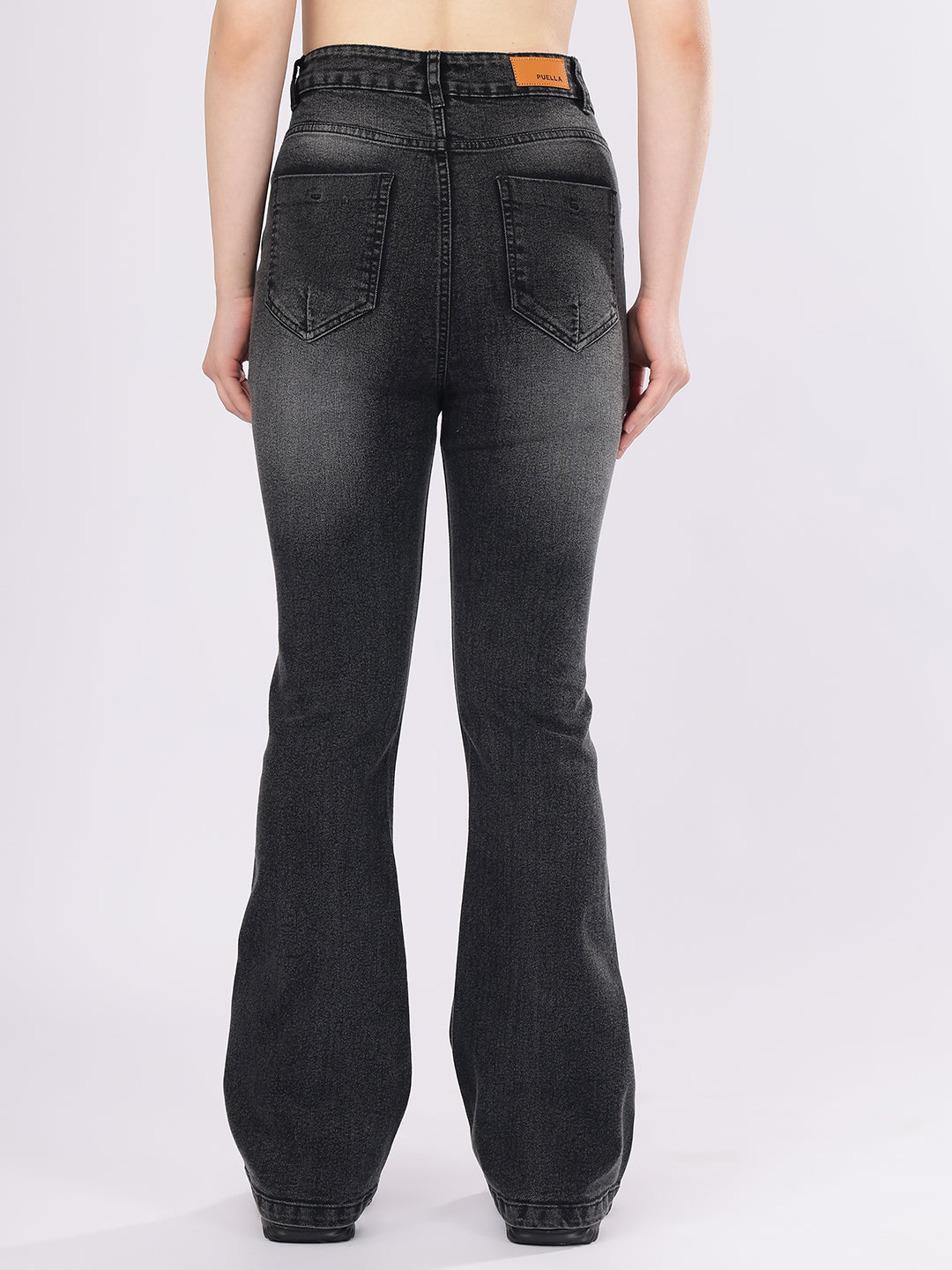 Women’s Dark Grey Boot-Cut Denim Jeans