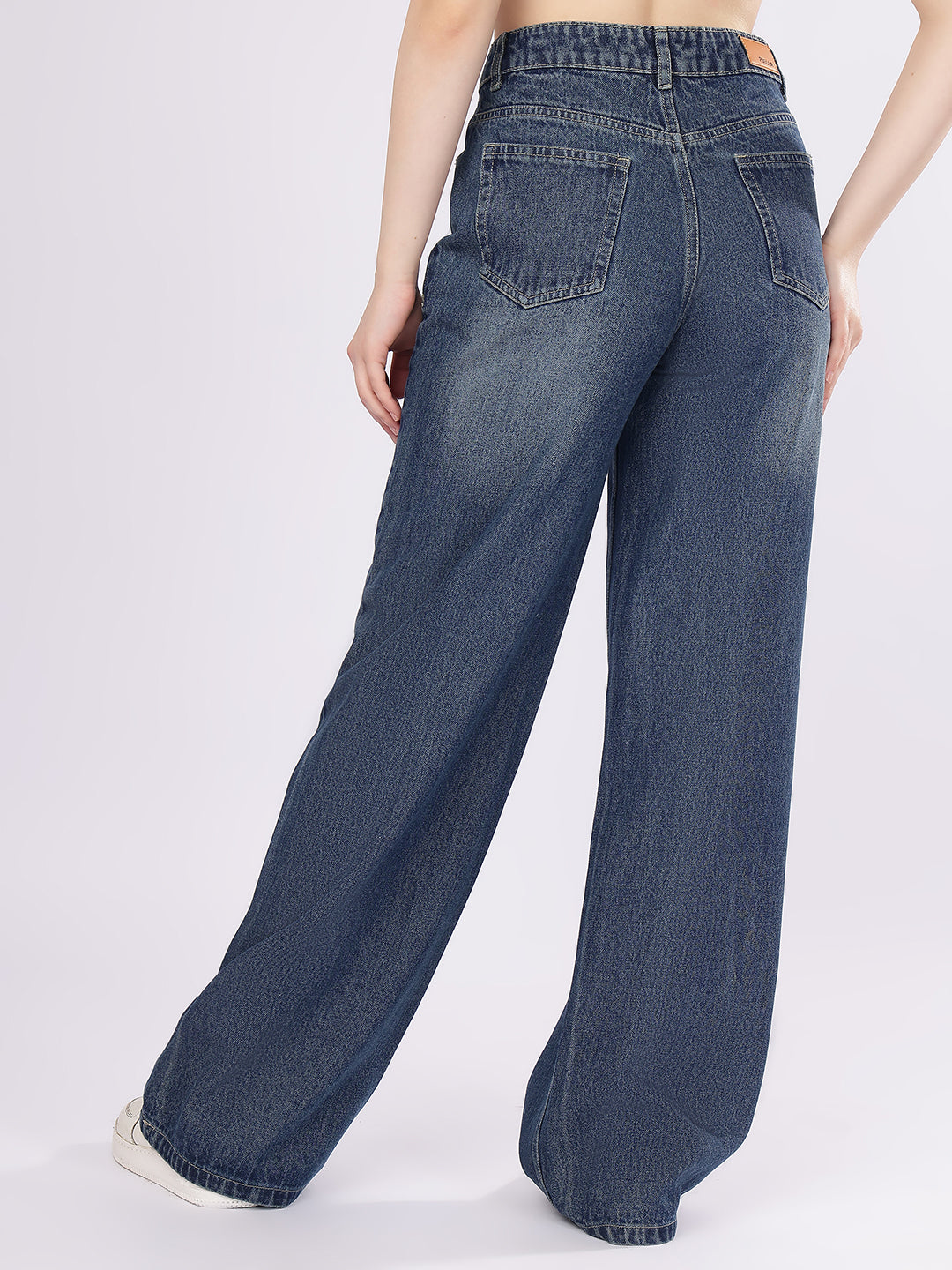 Women’s Dark Blue High-Rise Straight Fit Denim Jeans