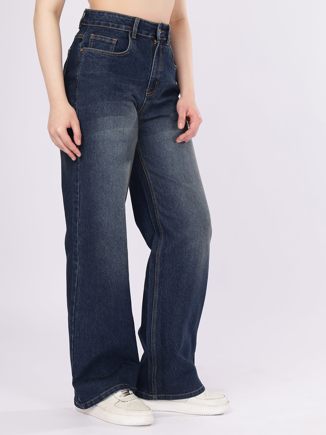 Women’s Dark Blue Straight Fit Denim Jeans