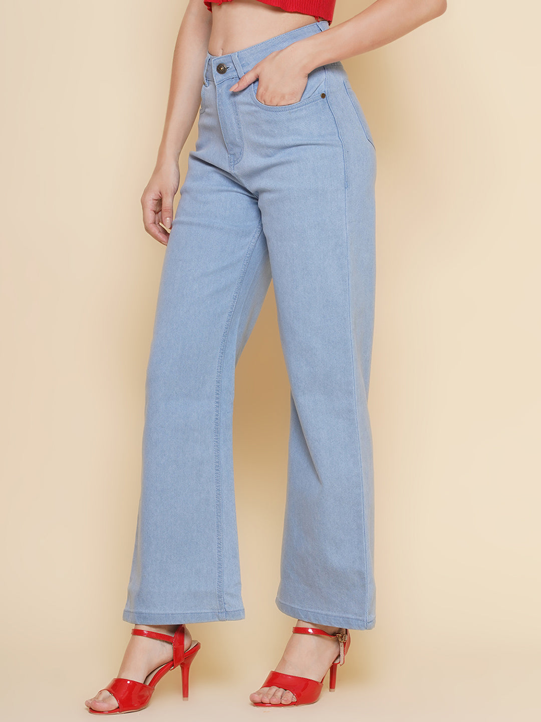 PUELLA Women’s High-Rise Straight Fit Jeans