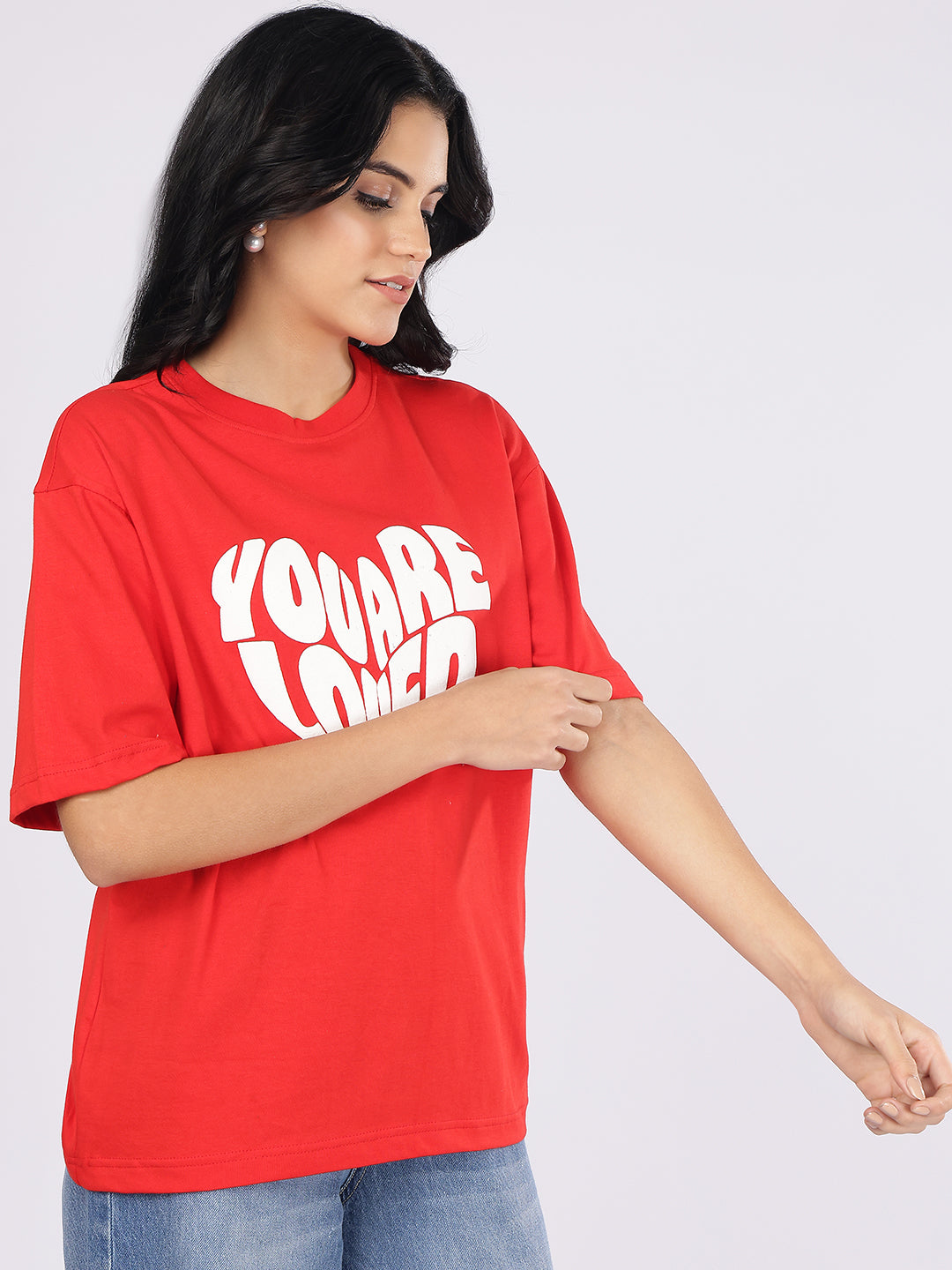 Dozer “You Are Loved” Heart Graphic Red T-Shirt
