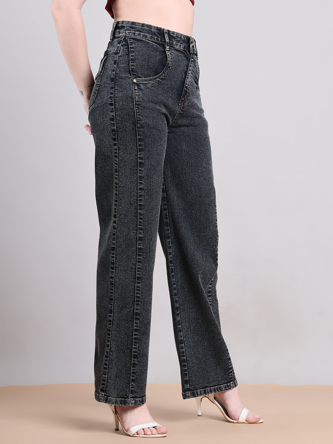 PUELLA Women Straight Fit High-Rise Stretchable Jeans