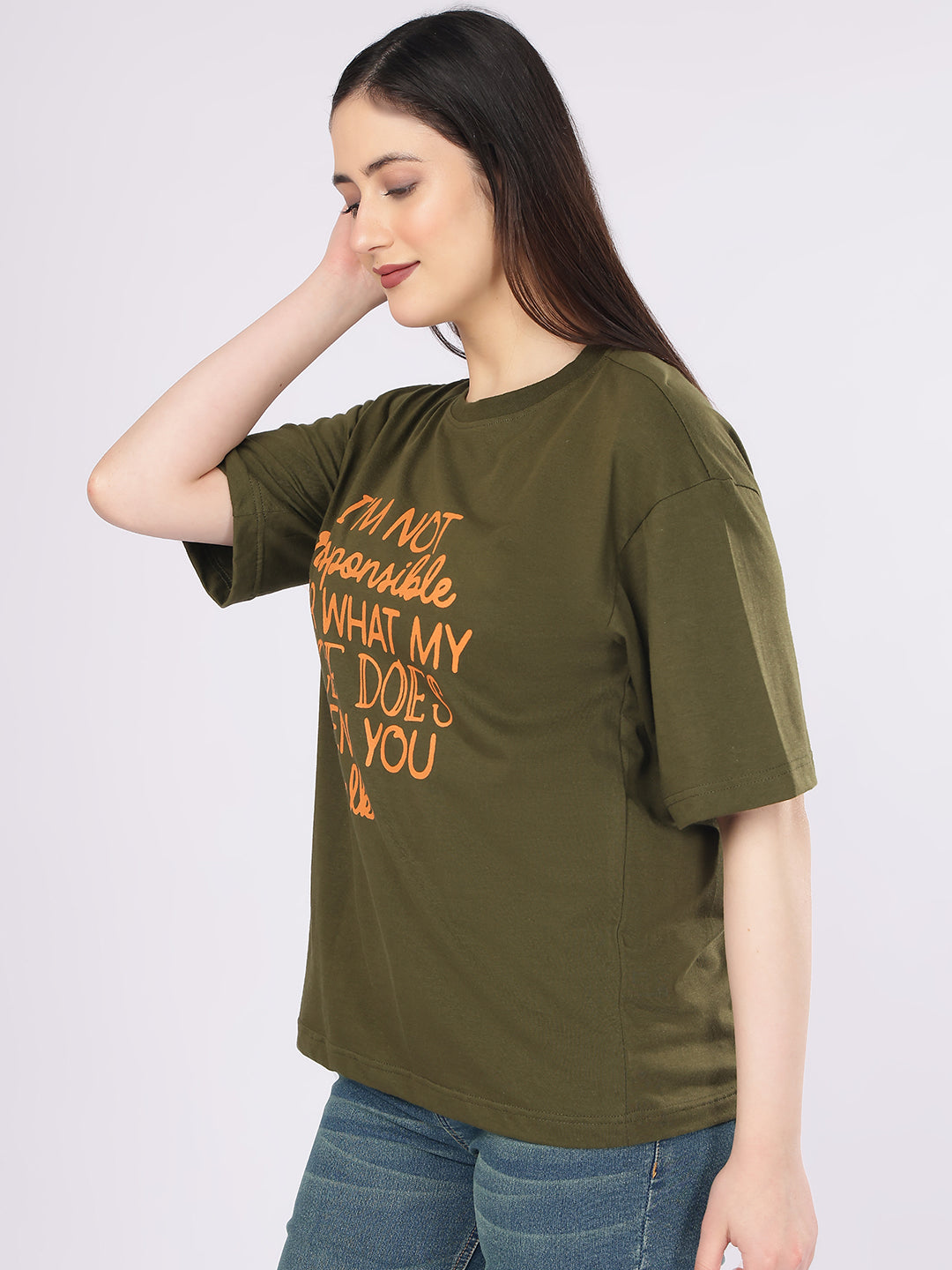 Dozer Sassy Quote Olive Green Graphic Tee