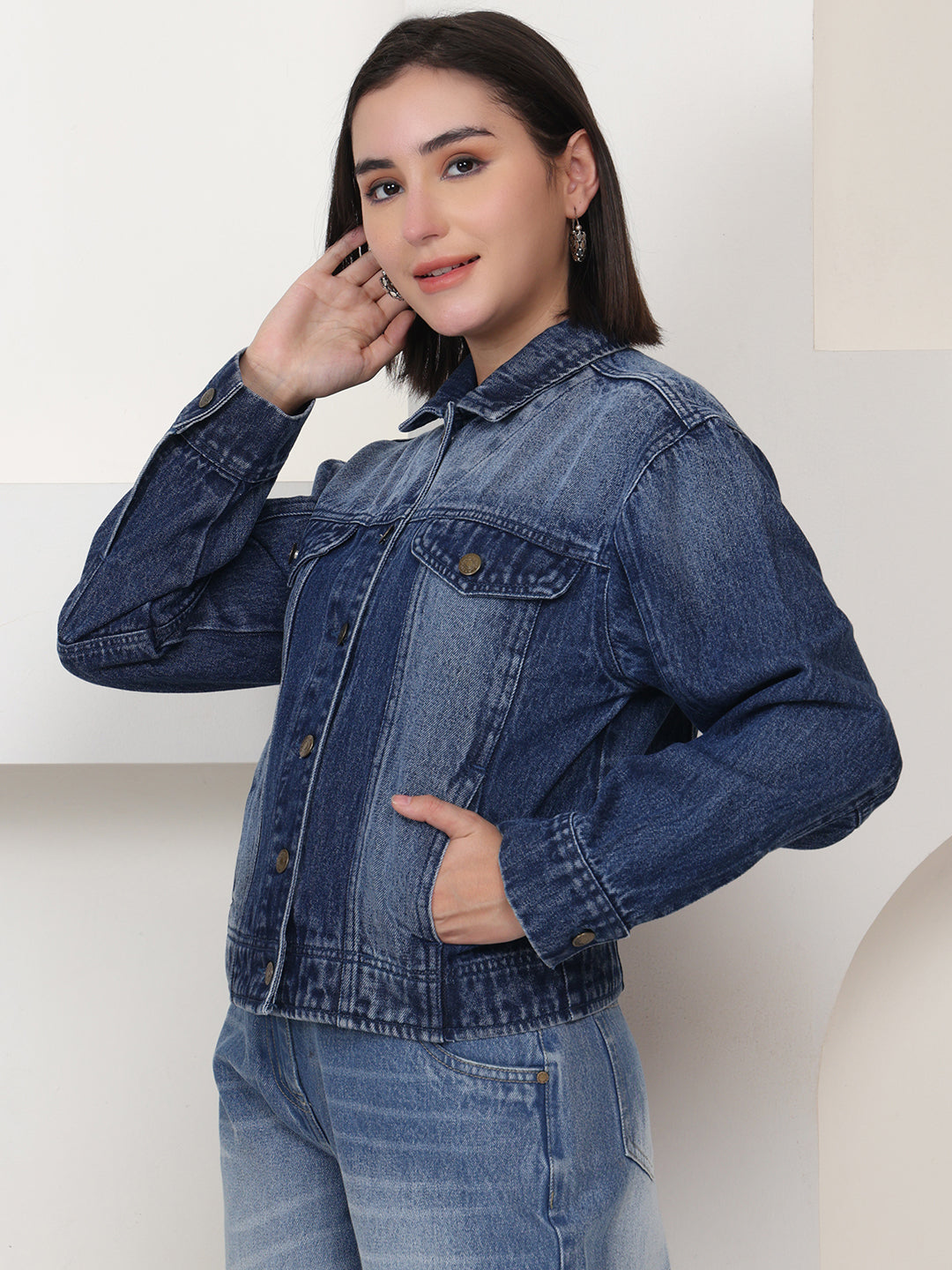 PUELLA Essential Blue Regular-Fit Denim Jacket
