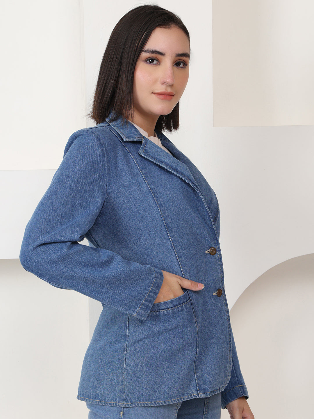 PUELLA Pure Cotton Single-Breasted Blazers