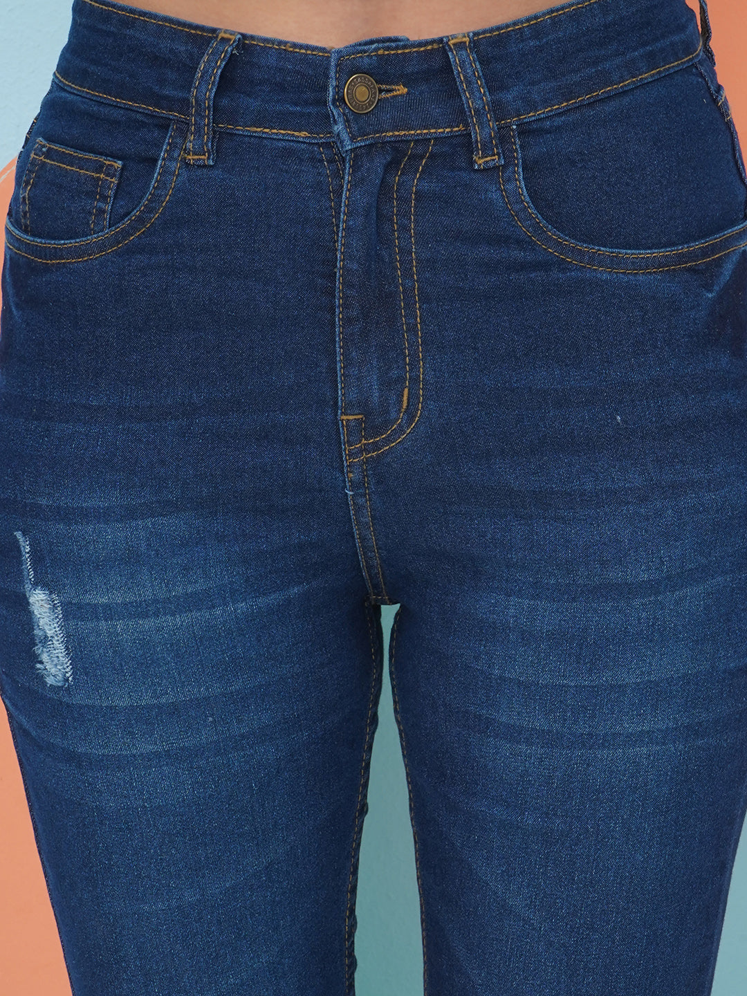 PUELLA Mid-Rise Distressed Slim Fit Jeans