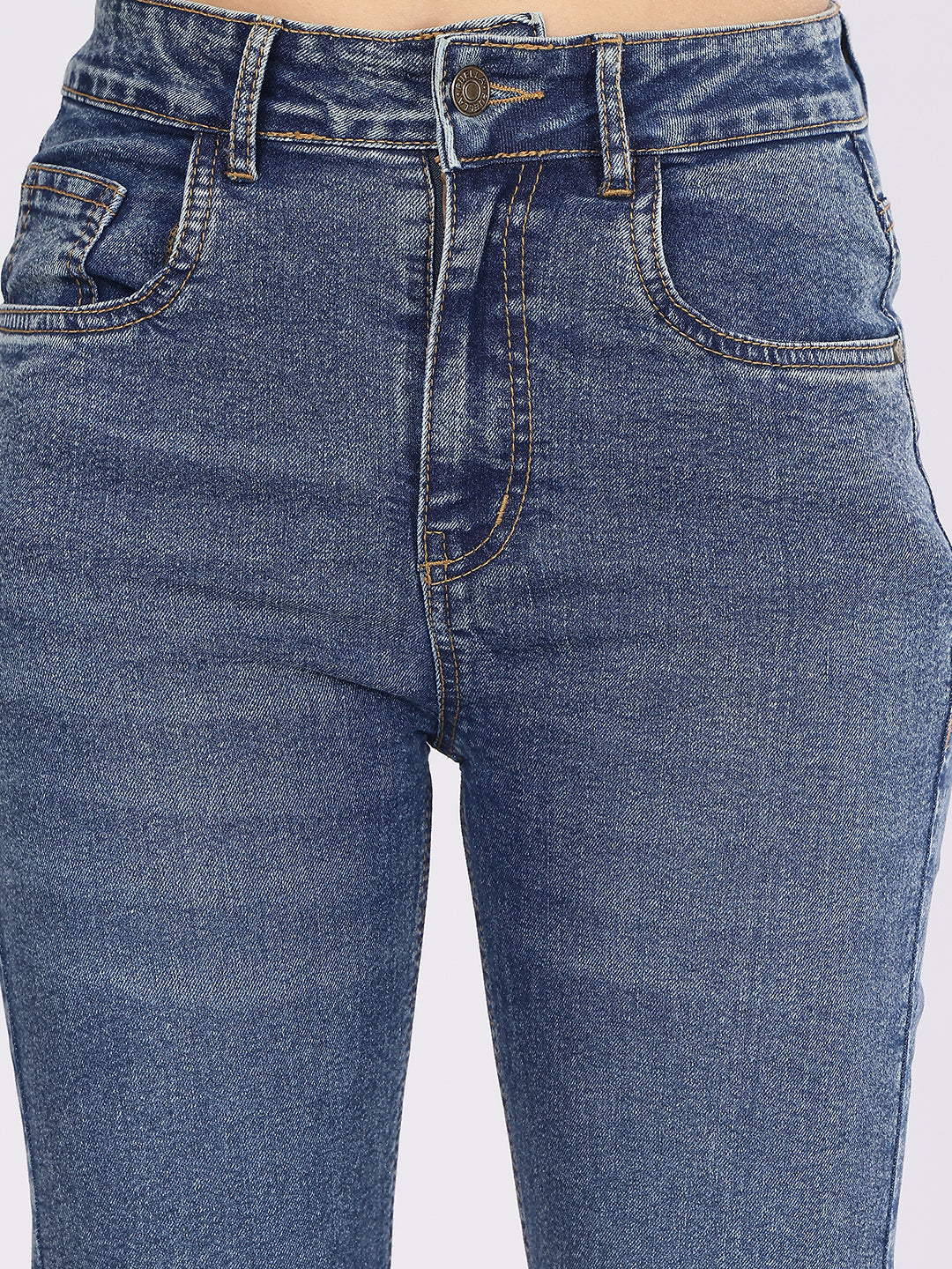 Women’s Mid Blue Boot-Cut Denim Jeans