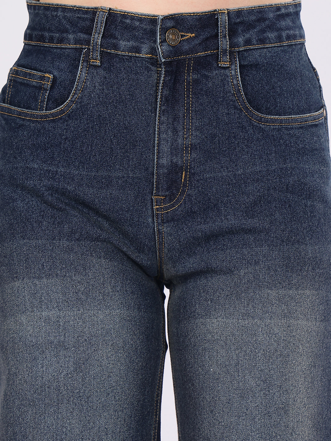 Women’s Dark Blue Straight Fit Denim Jeans