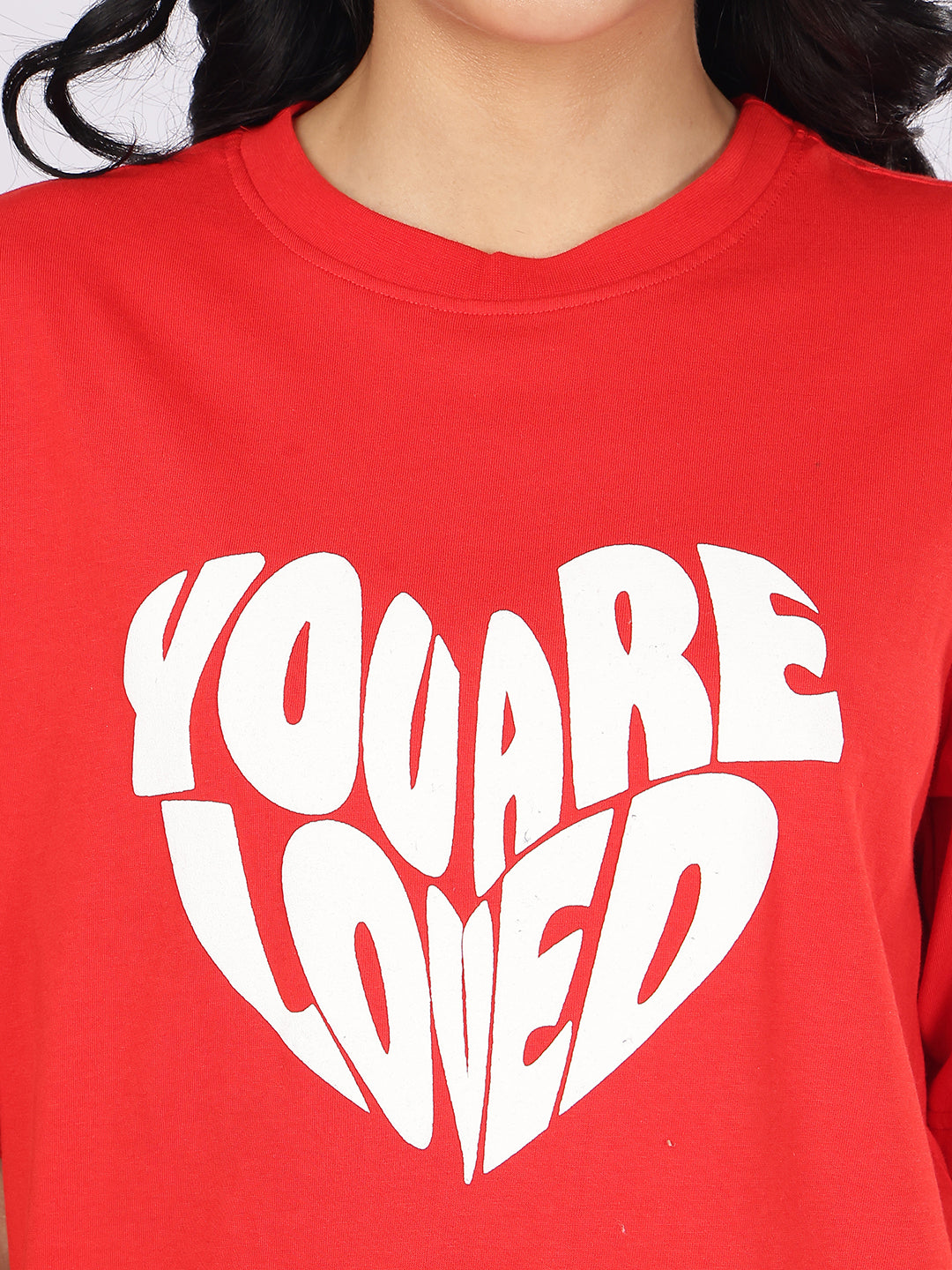 Dozer “You Are Loved” Heart Graphic Red T-Shirt