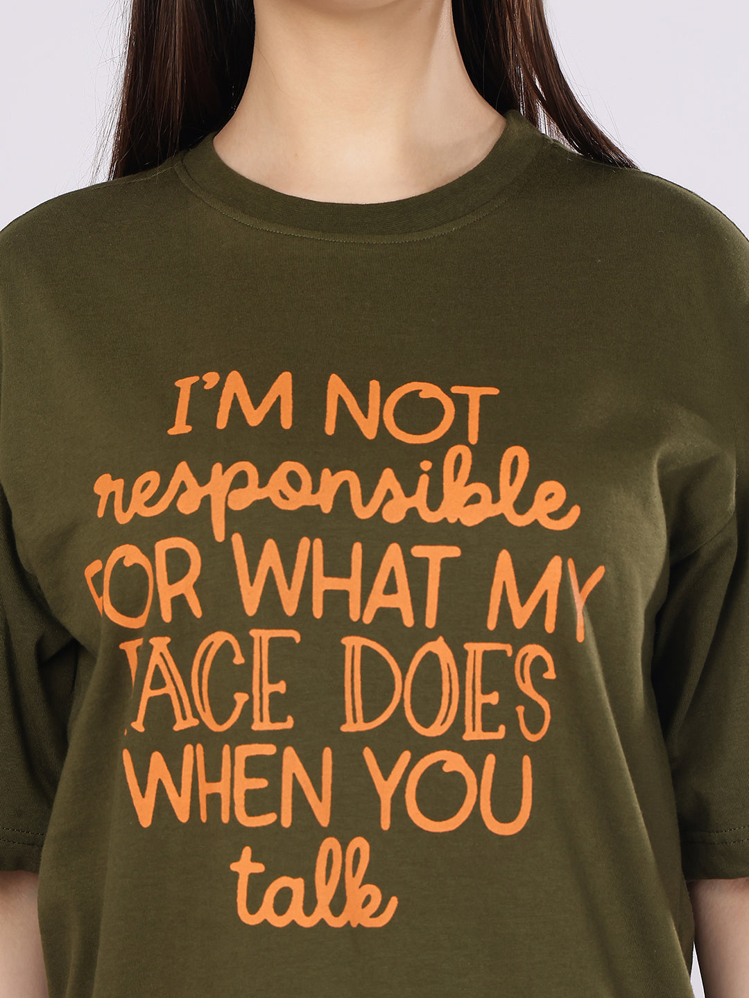 Dozer Sassy Quote Olive Green Graphic Tee