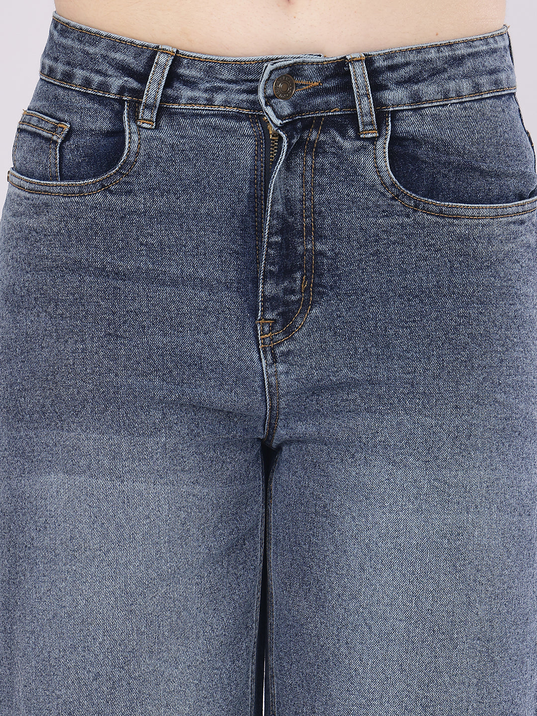 Women’s Blue Straight Fit Denim Jeans