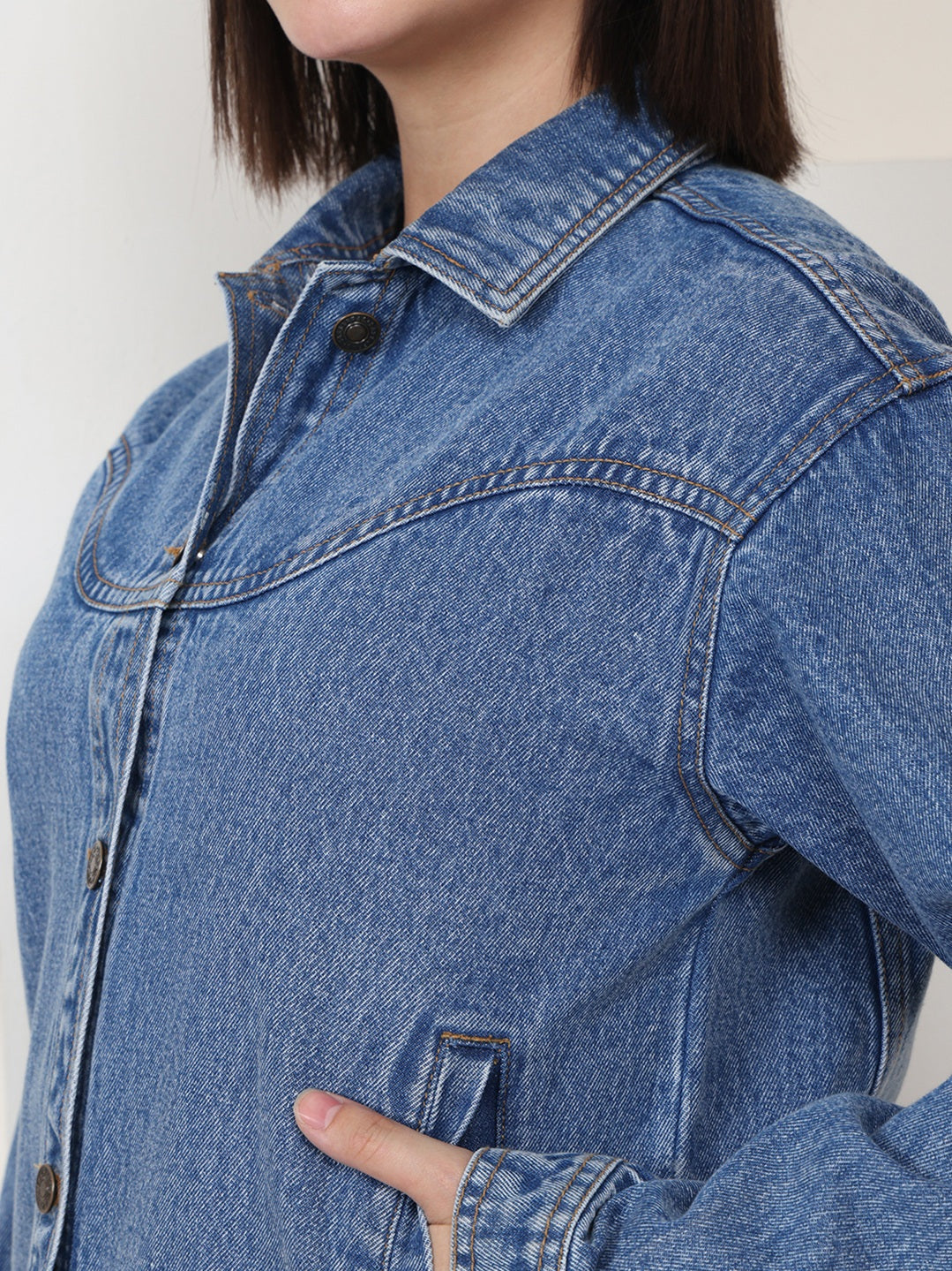PUELLA Everyday Blue Casual Wear Denim Jacket