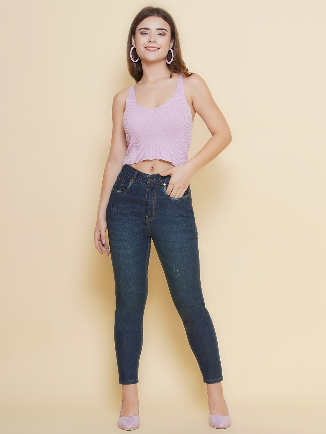 PUELLA Women’s High-Rise Slim Fit Jeans