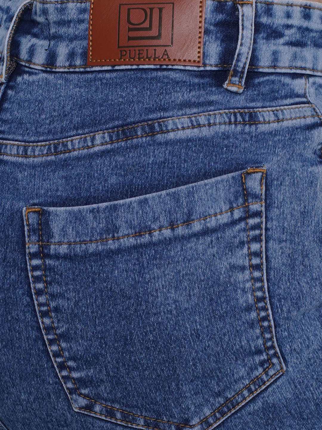 PUELLA Women Dark Blue High-Rise Skinny Fit Ankle-Length Jeans