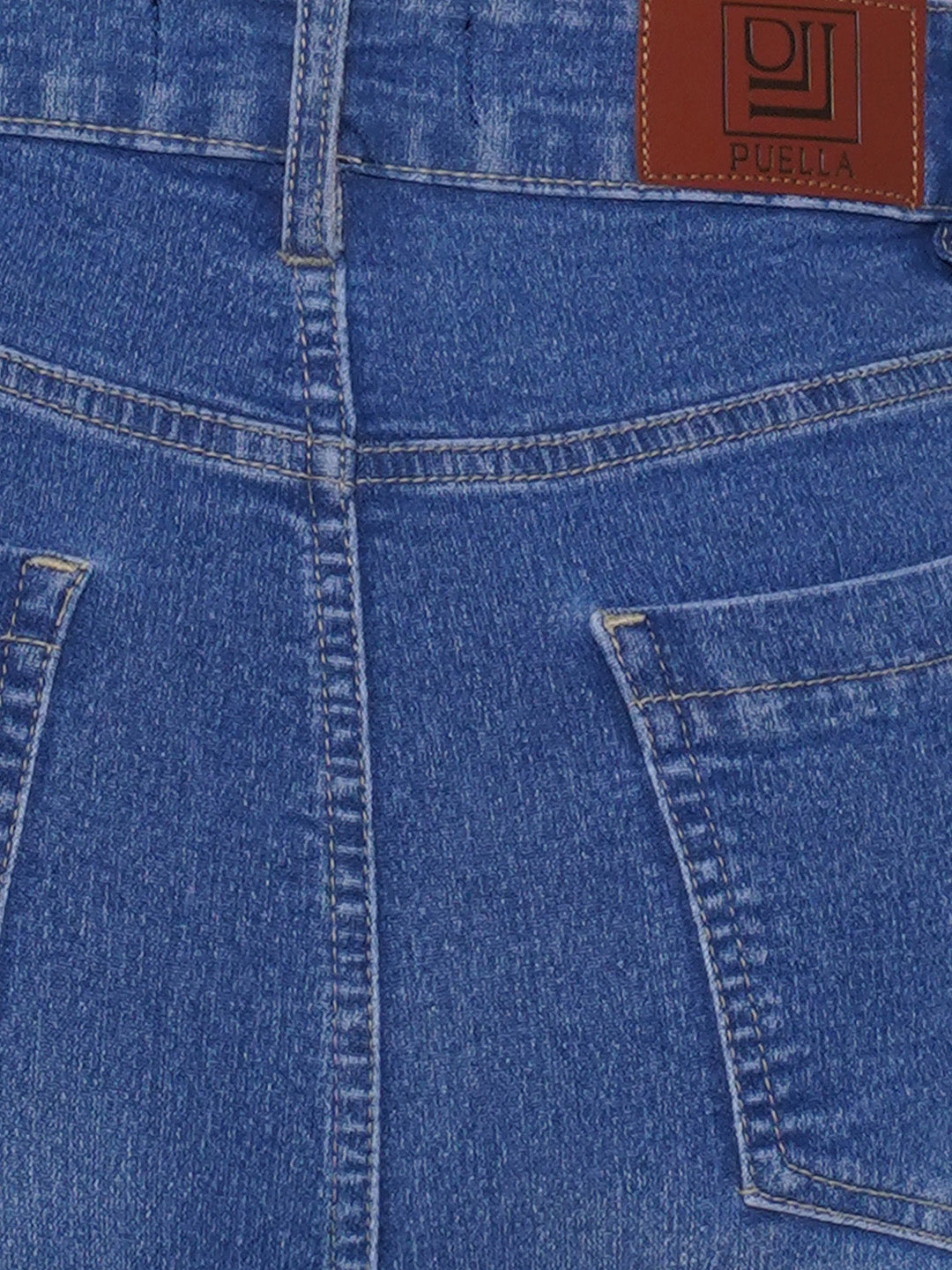 PUELLA Women Mid Blue High-Rise Ankle-Length Skinny Fit Jeans