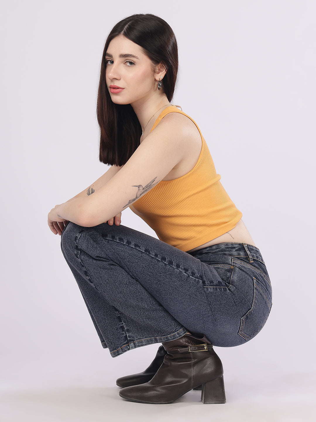 Women’s Blue Straight Fit Denim Jeans