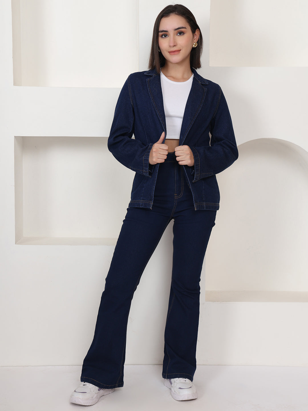 PUELLA Dark Blue Denim Blazer