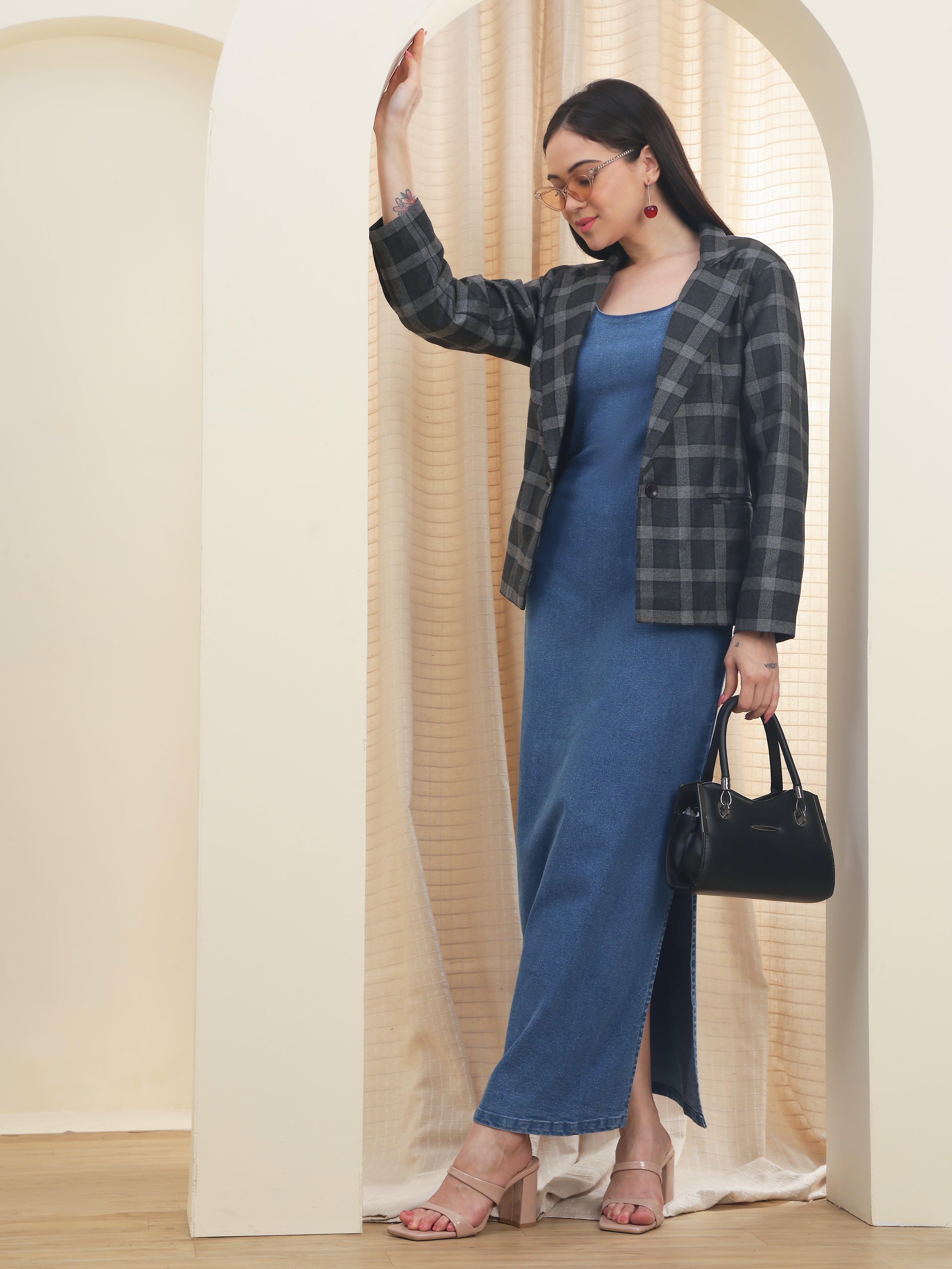 DOZER Blue Denim Sleeveless Maxi Dress