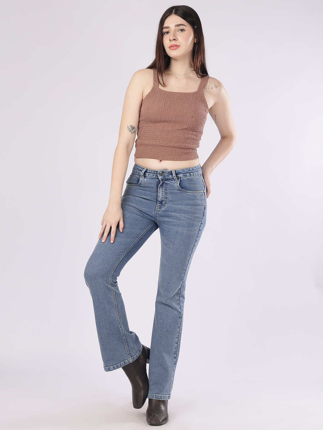Women’s Blue Boot-Cut Denim Jeans