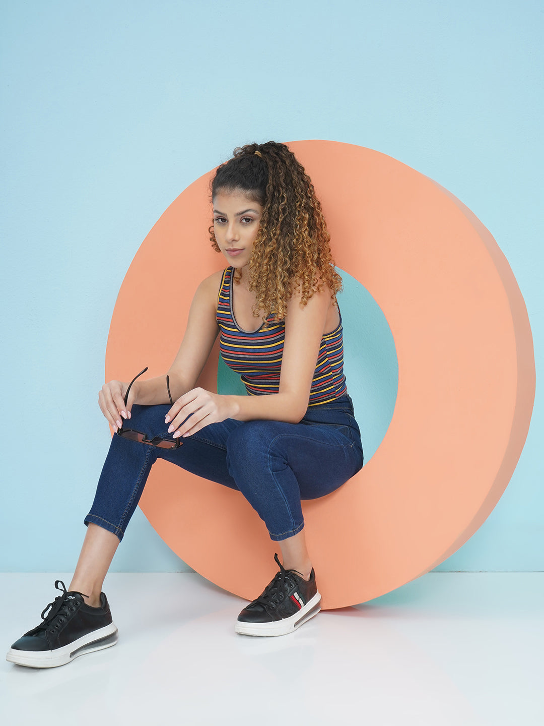 PUELLA Mid-Rise Distressed Slim Fit Jeans