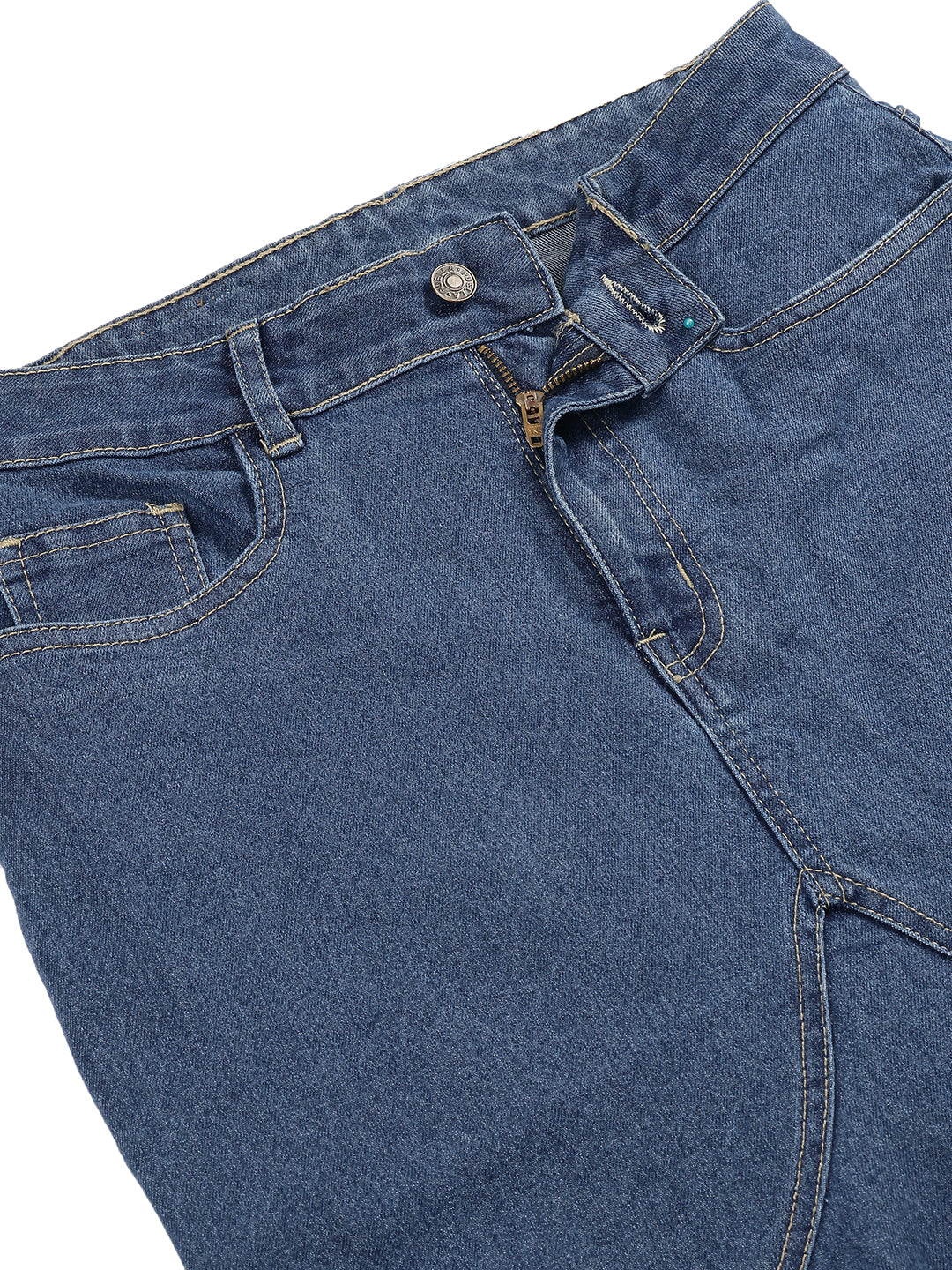 Women’s Blue Fish-Cut Denim Skirt