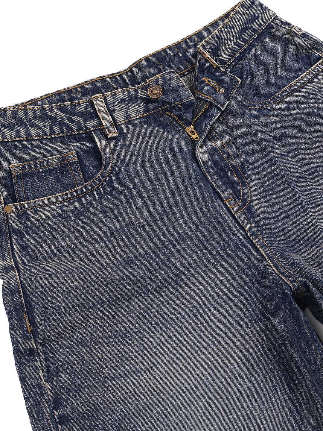 Women’s Blue High-Rise Baggy Fit Denim Jeans