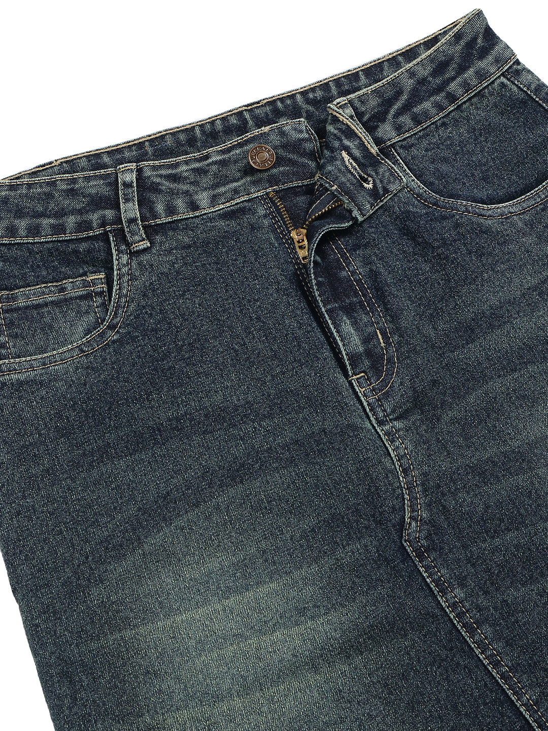 Women’s Green Tint Light Wash Cargo Skirt