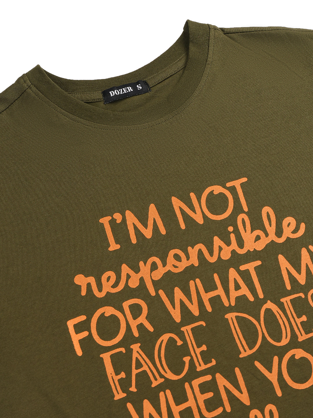 Dozer Sassy Quote Olive Green Graphic Tee