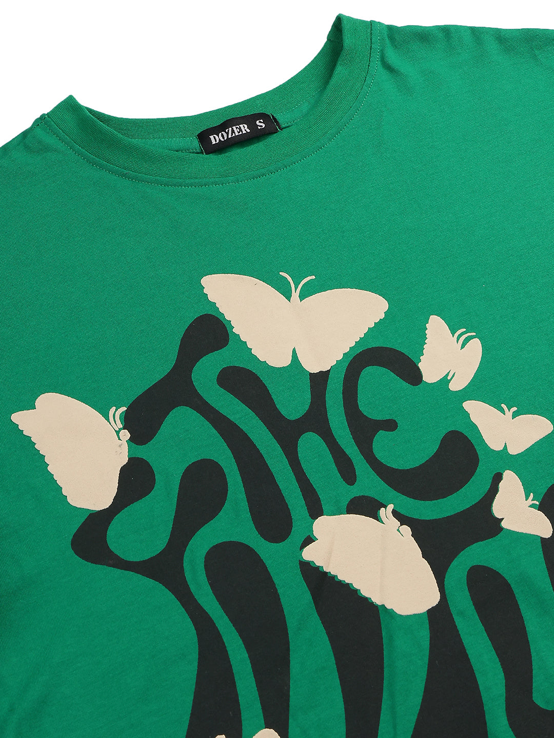 Dozer “The Wish” Butterfly Graphic Green Oversized T-Shirt