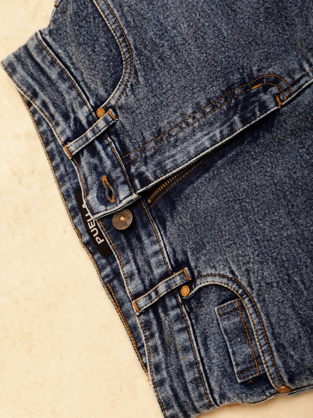 PUELLA Women Blue Washed High-Rise Regular Fit Denim Shorts