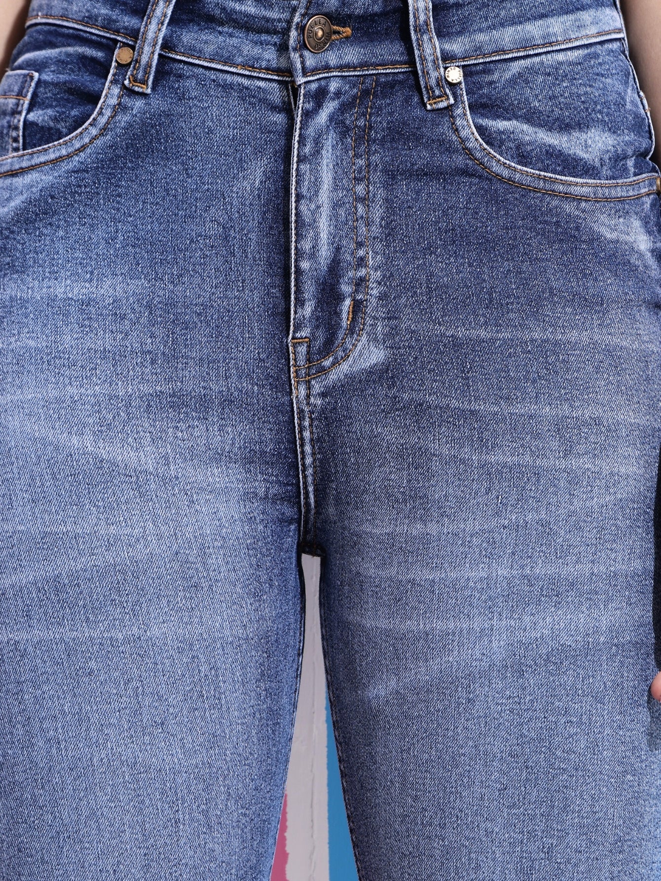 PUELLA Women Skinny Fit High-Rise Heavy Fade Stretchable