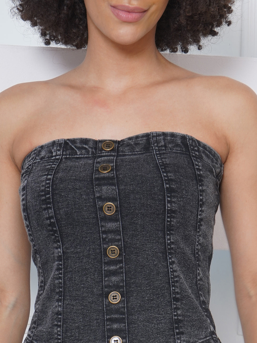 PUELLA Black Color Tube Top For Women