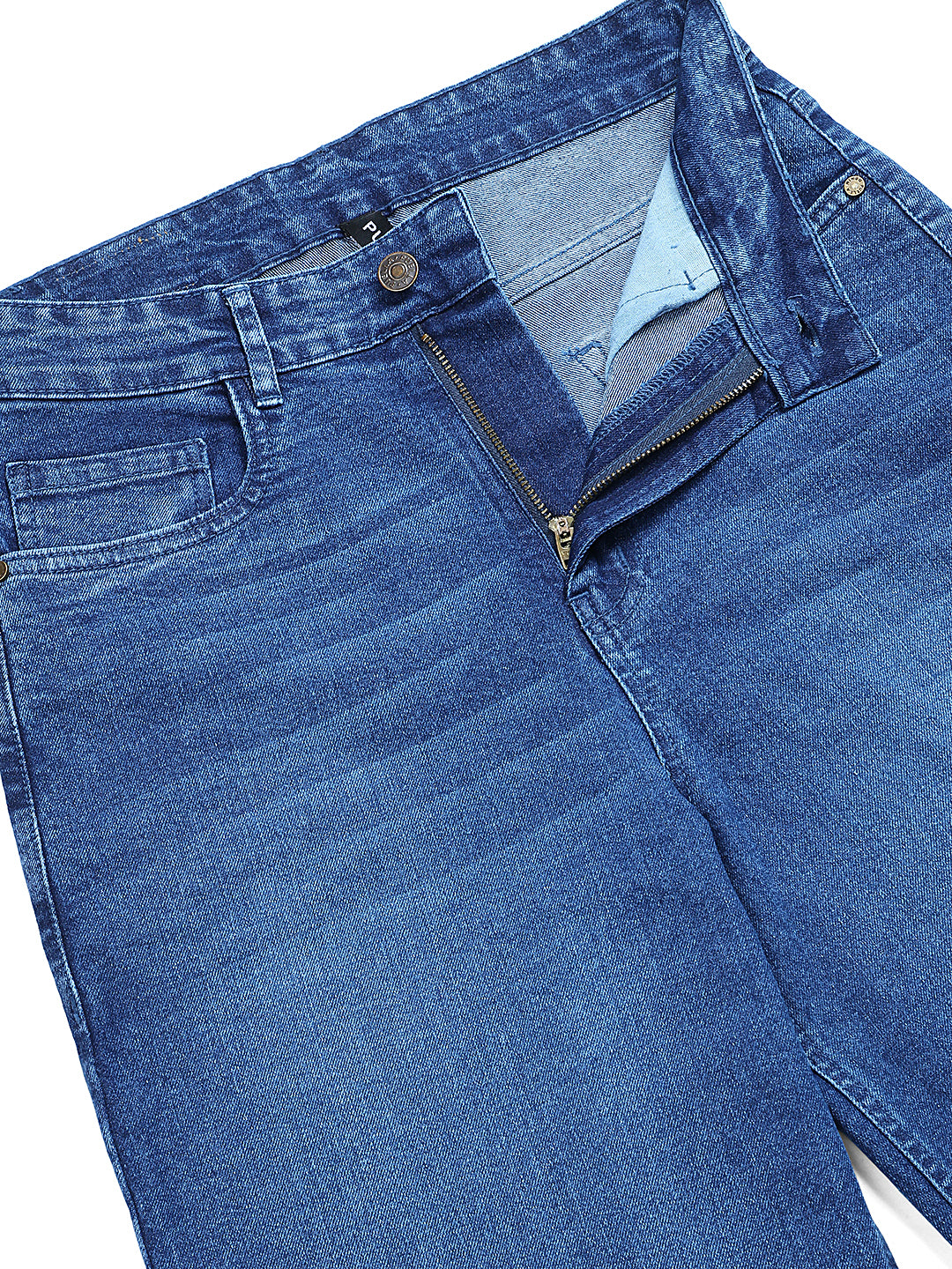 PUELLA Women Dark Blue Washed High-Rise Wide-Leg Jeans