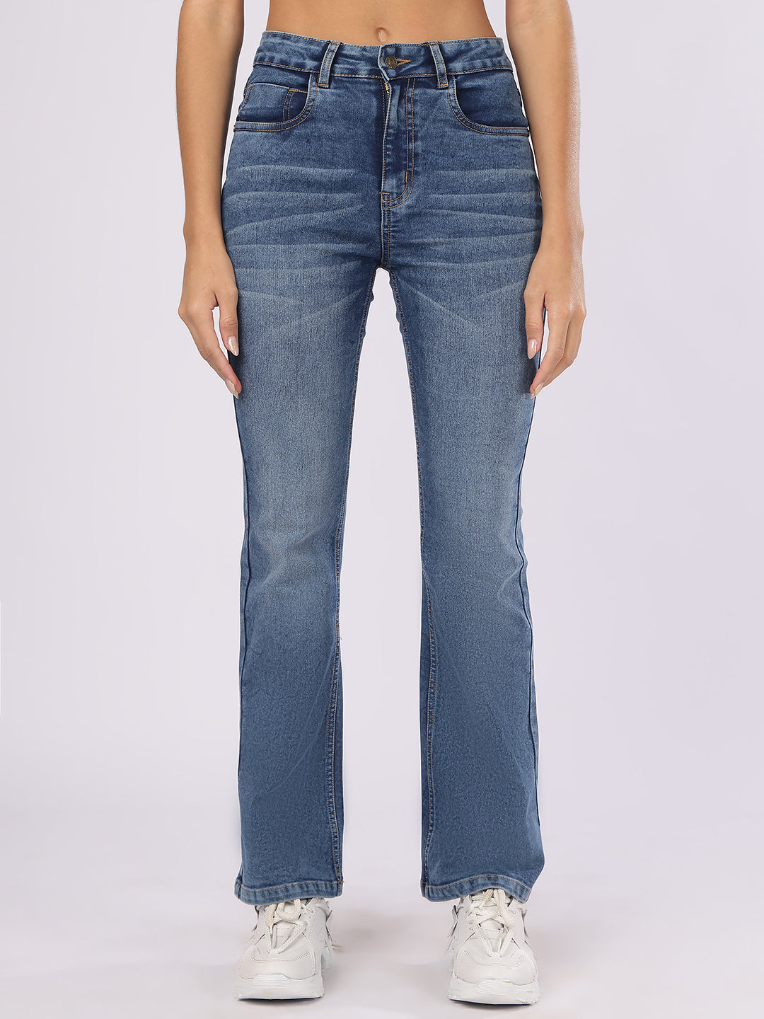 Women’s Blue Boot-Cut Denim Jeans