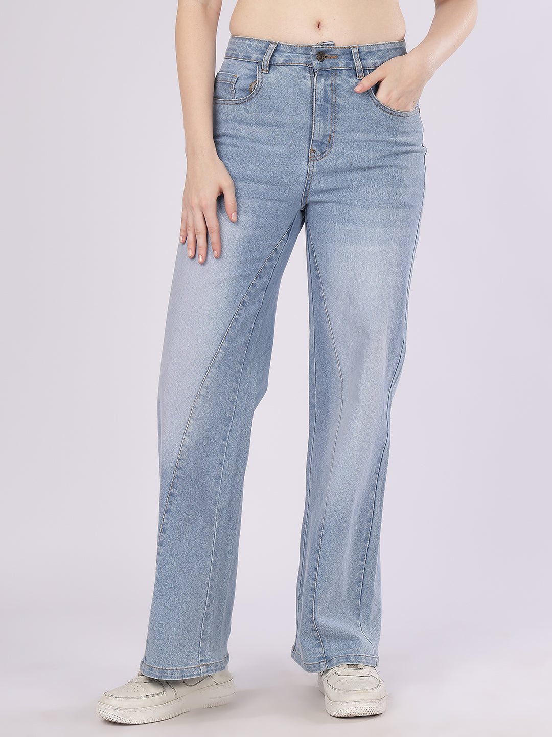Women’s Light Blue Straight Fit Denim Jeans