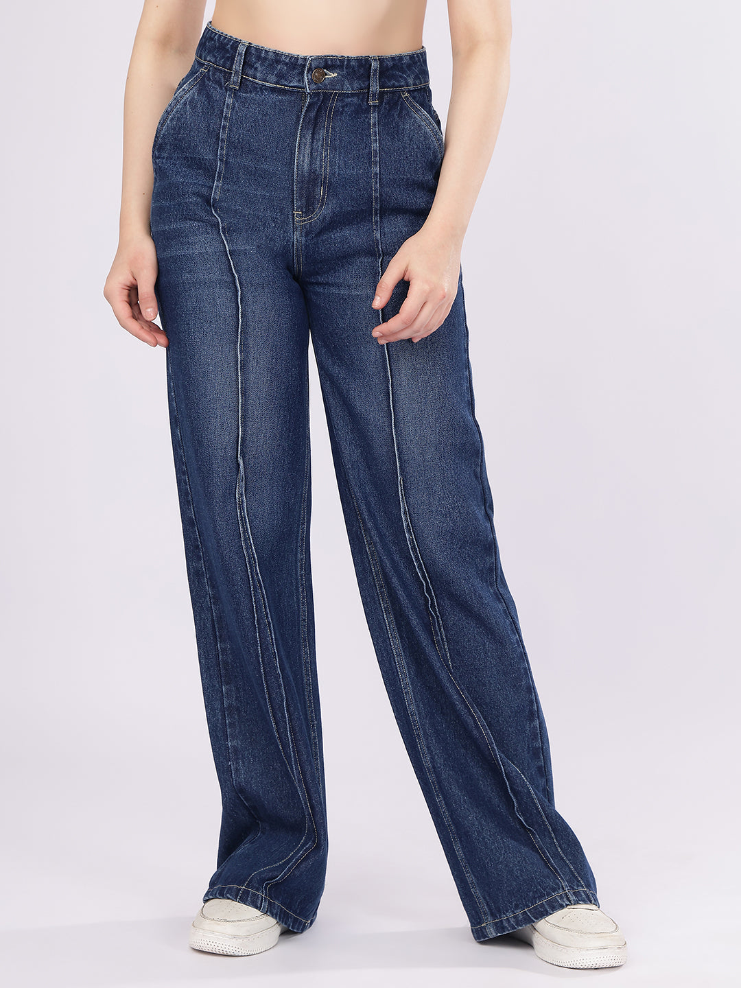 Women’s Dark Blue Straight Fit Denim Jeans