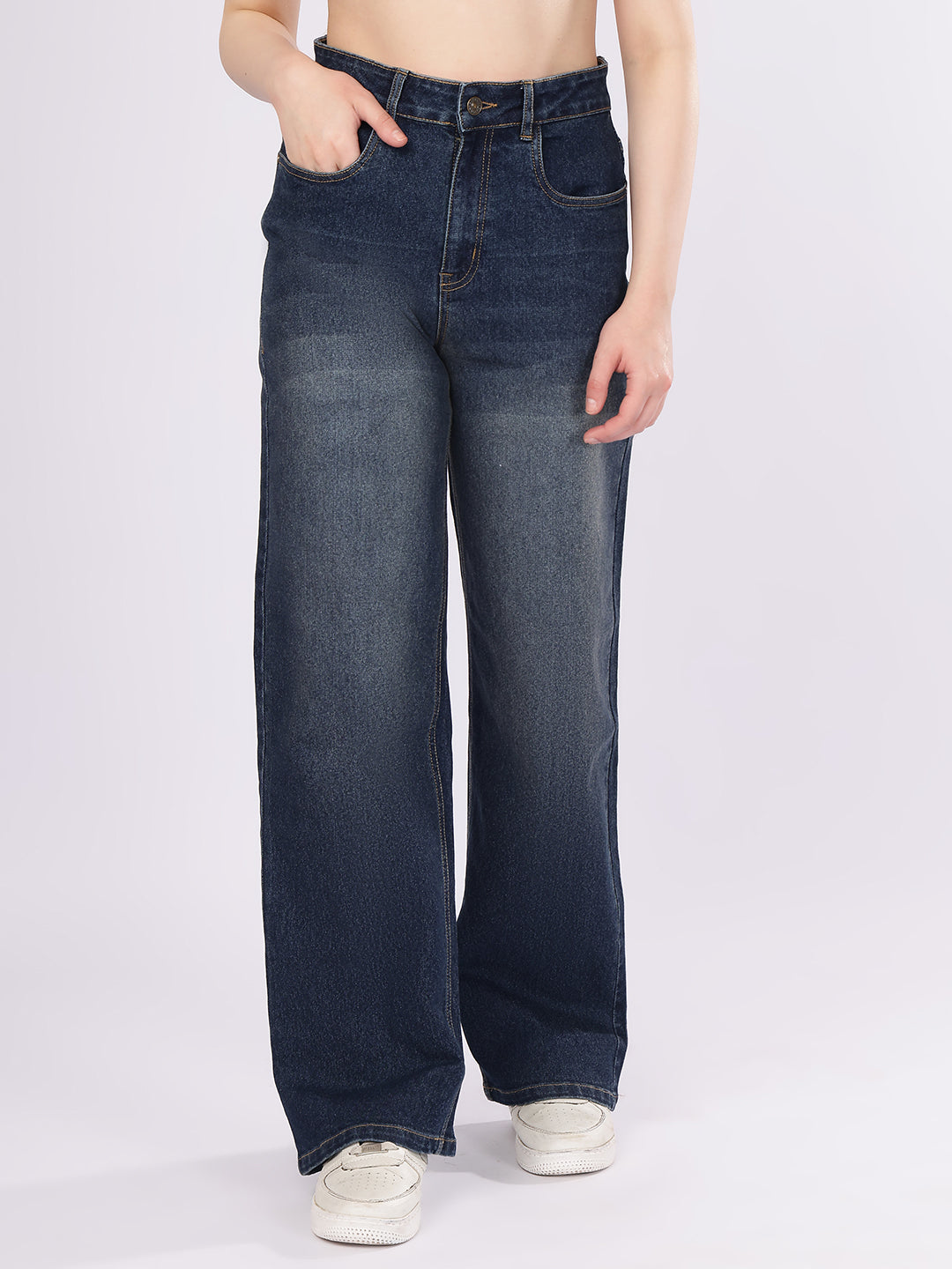Women’s Dark Blue Straight Fit Denim Jeans