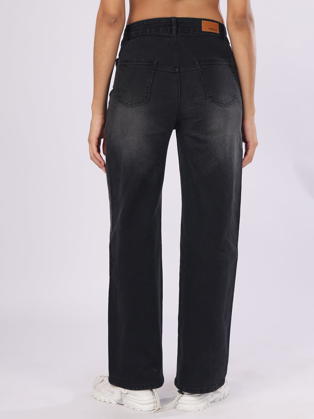 Women’s Black Straight Fit Denim Jeans