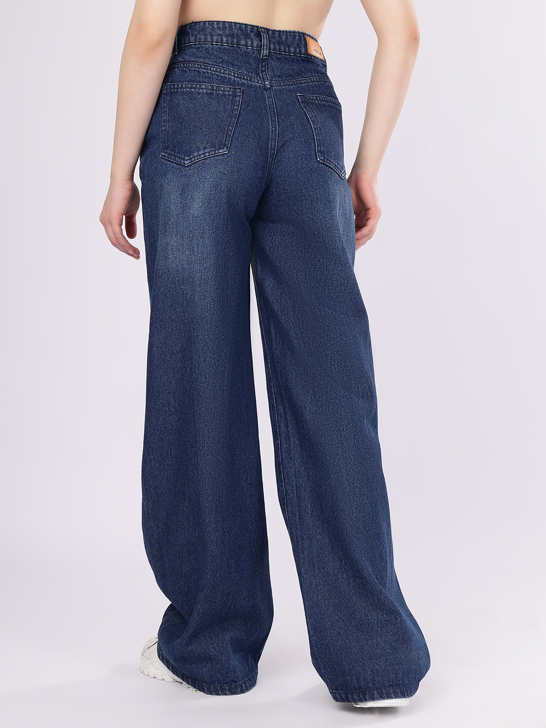 Women’s Dark Blue Baggy Fit Denim Jeans