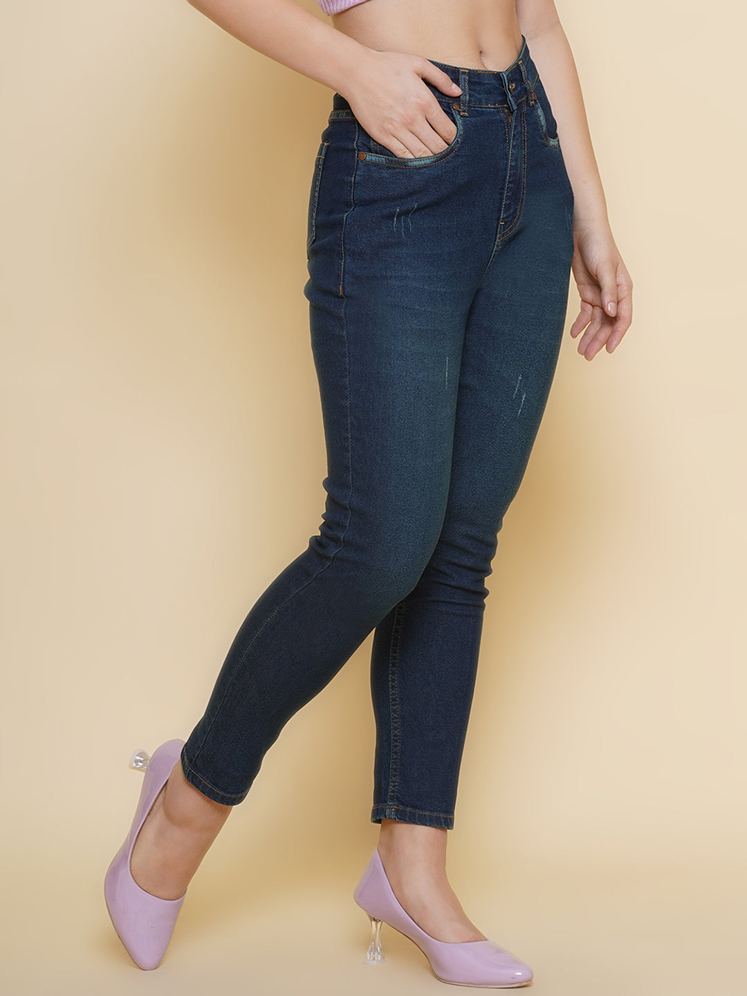 PUELLA Women’s High-Rise Slim Fit Jeans