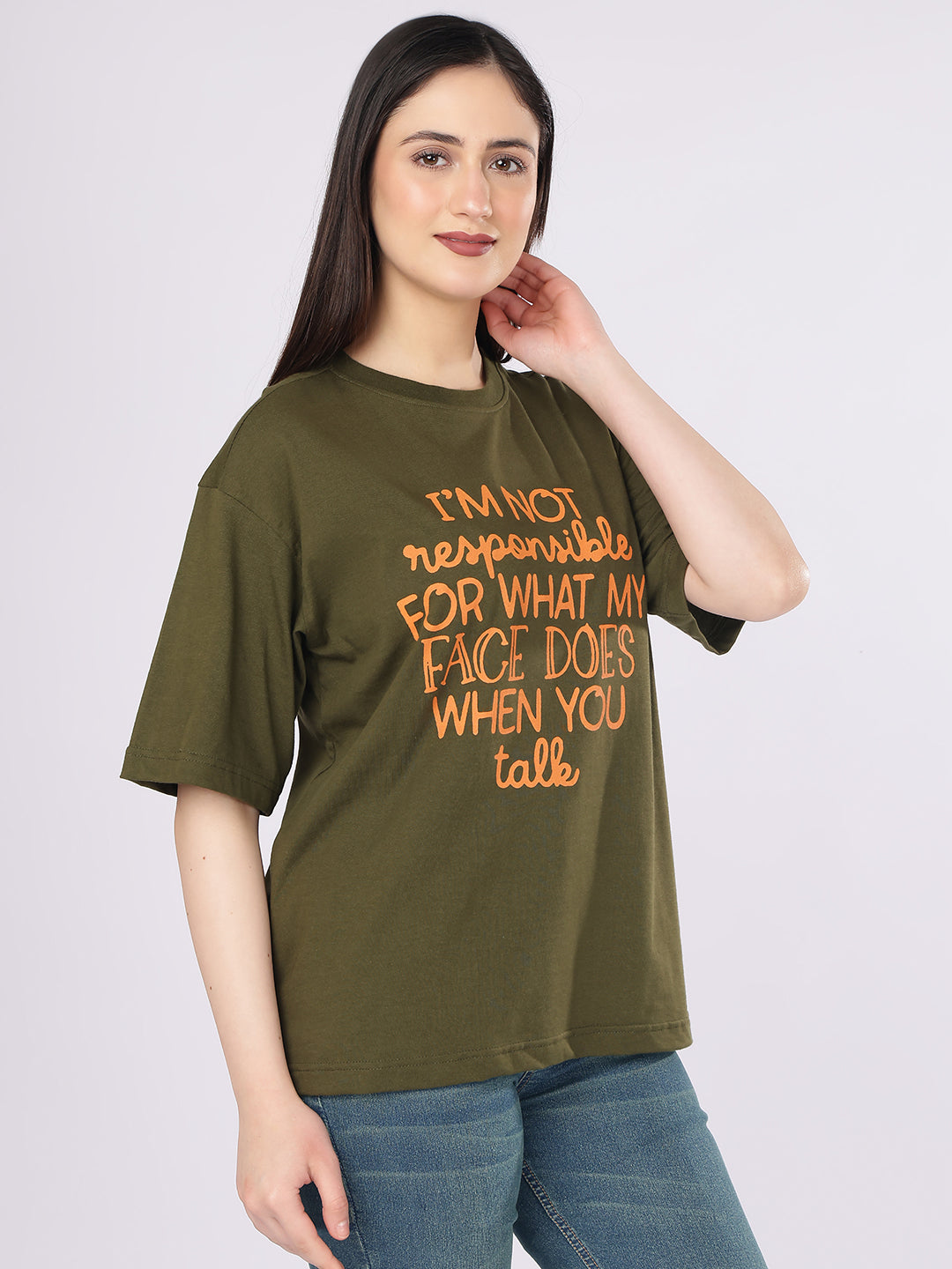 Dozer Sassy Quote Olive Green Graphic Tee
