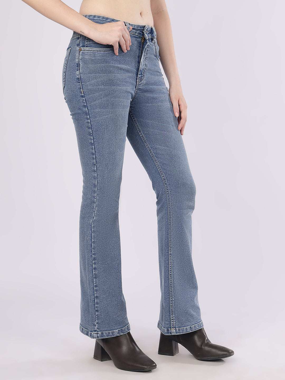 Women’s Blue Boot-Cut Denim Jeans