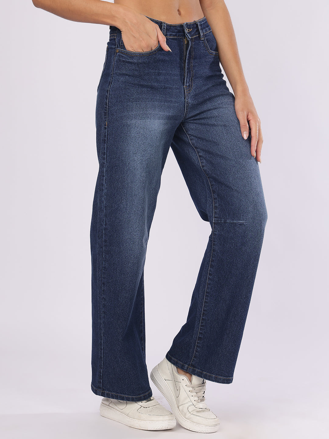 Women’s Dark Blue Straight Fit Denim Jeans