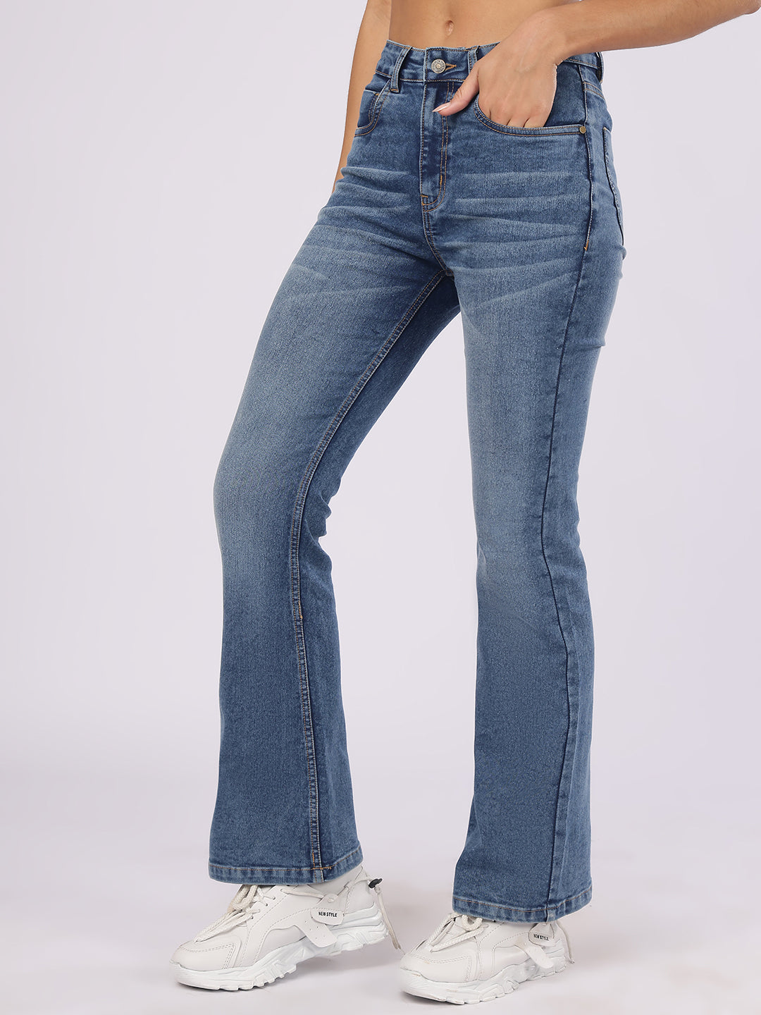 Women’s Blue Boot-Cut Denim Jeans