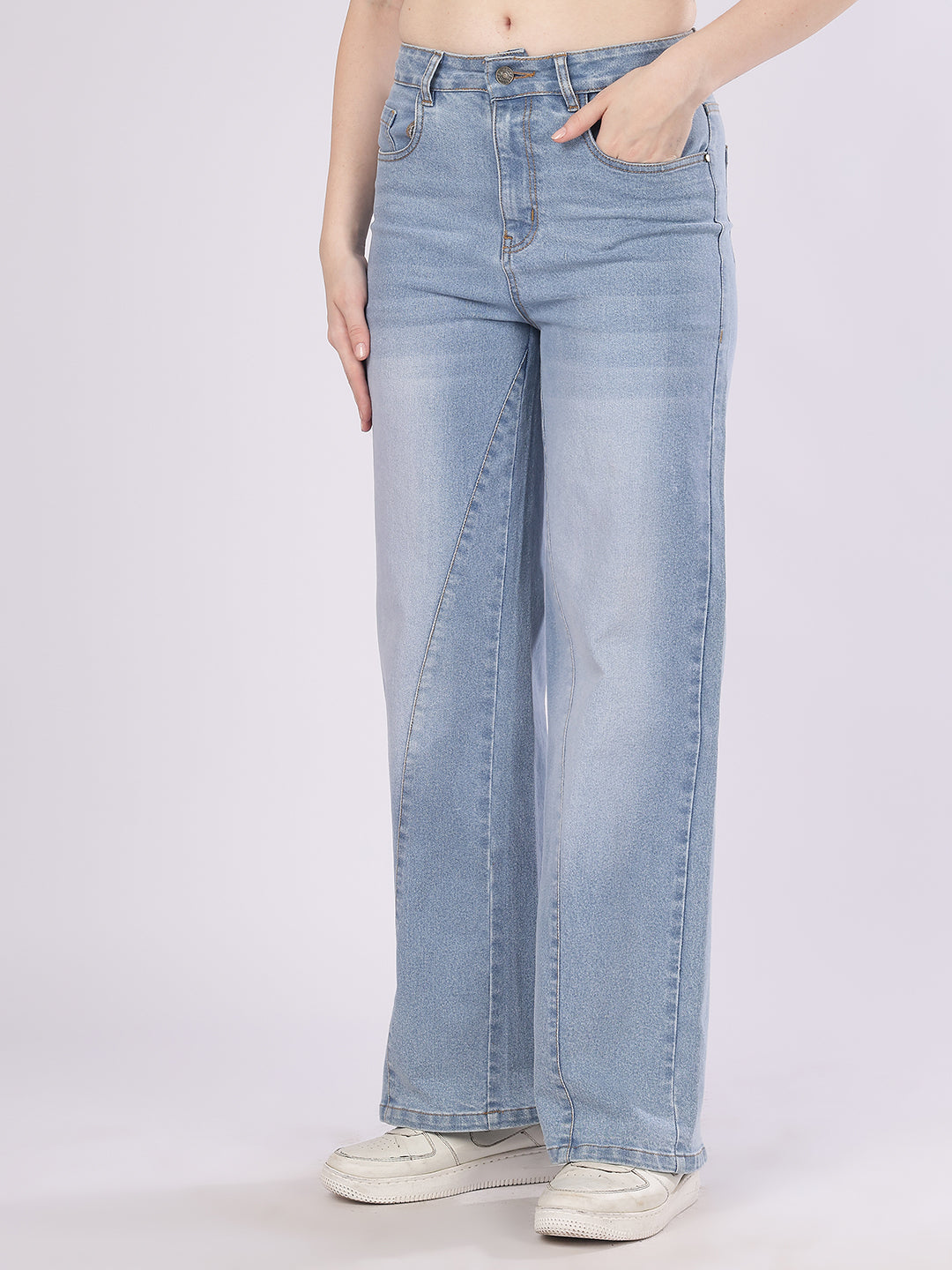 Women’s Light Blue Straight Fit Denim Jeans